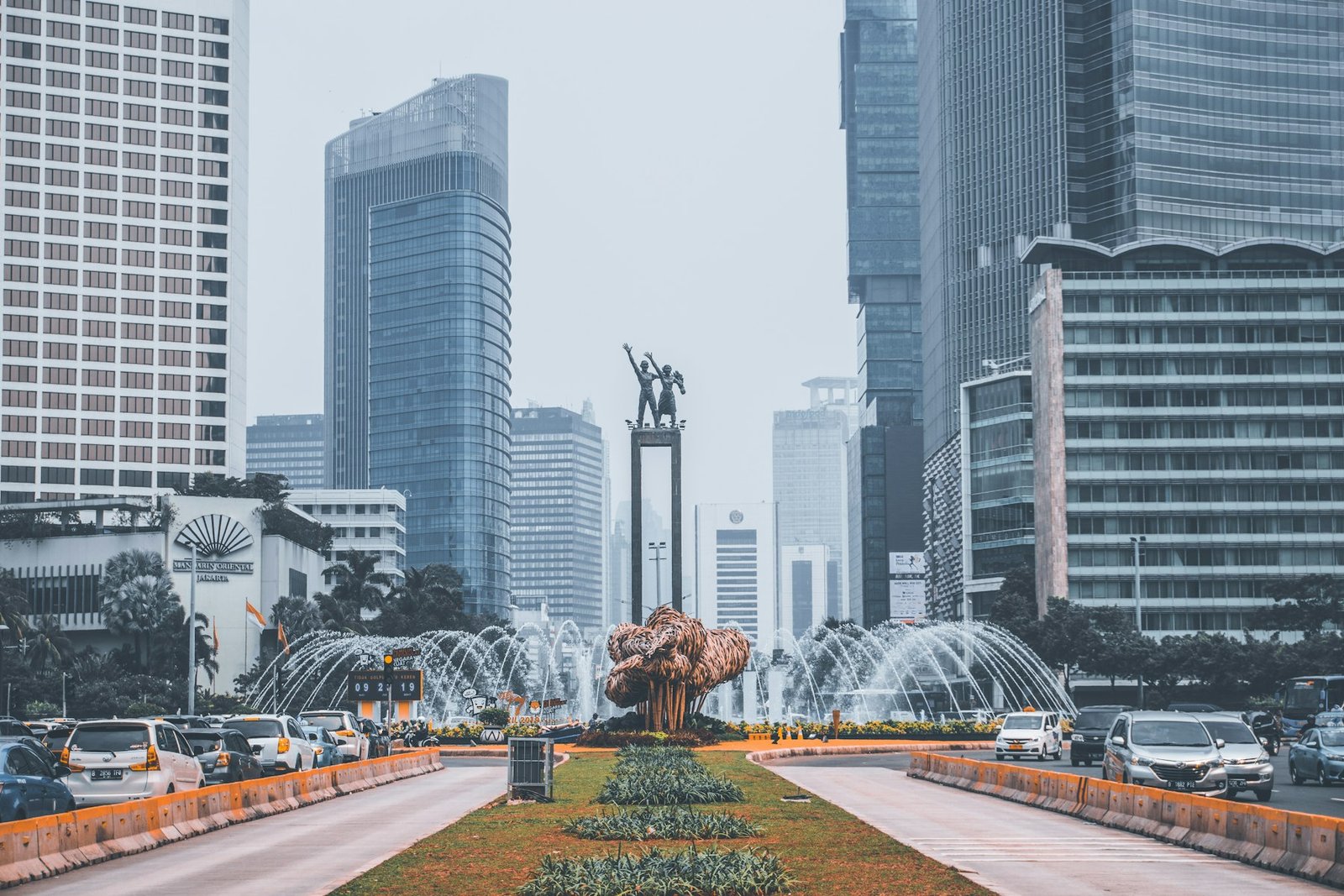 The Jakarta skyline along Jalan H.R. Rasuna Said