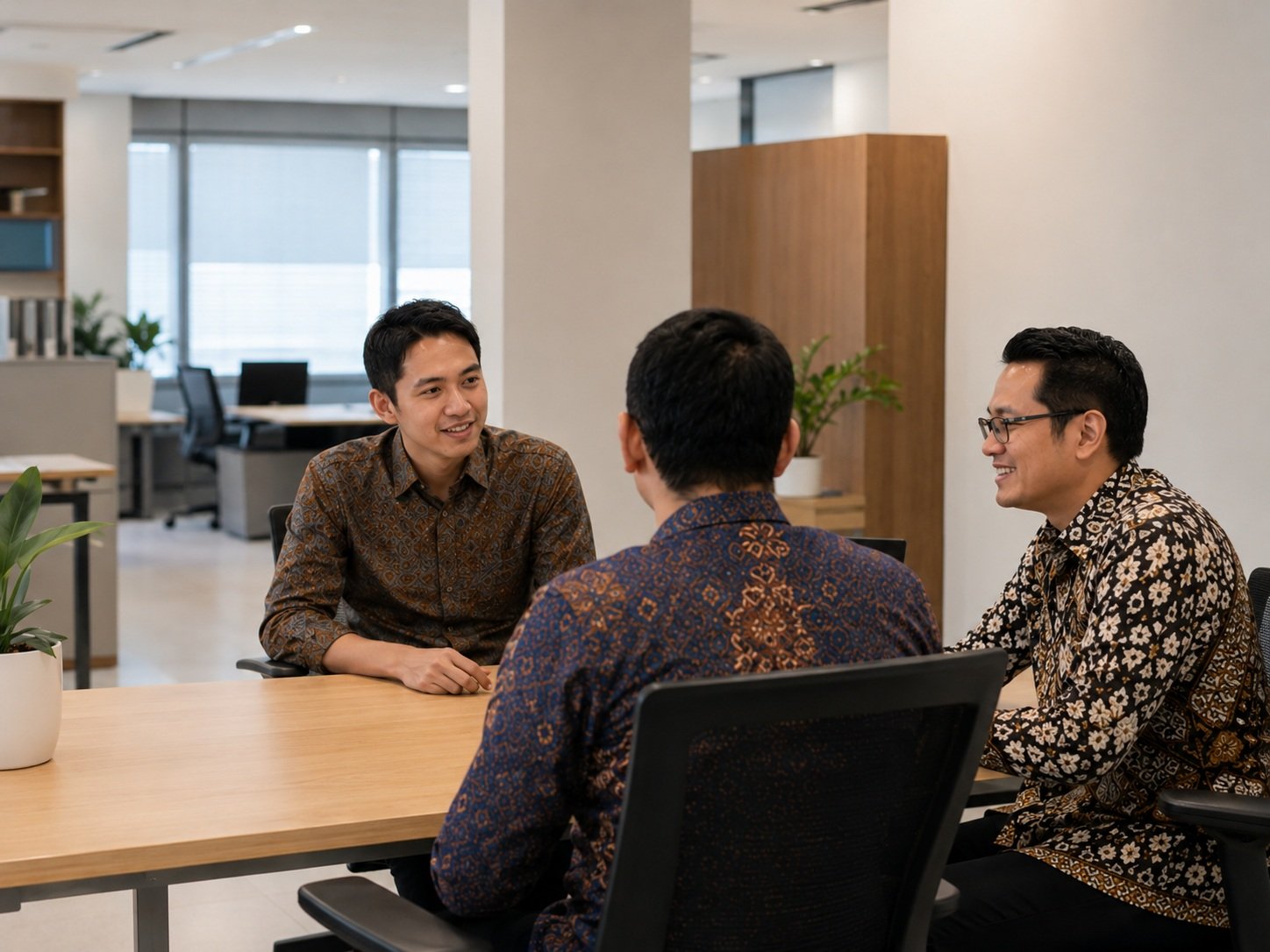 The Indonusa Pangan Nusantara team at work in the Jakarta office